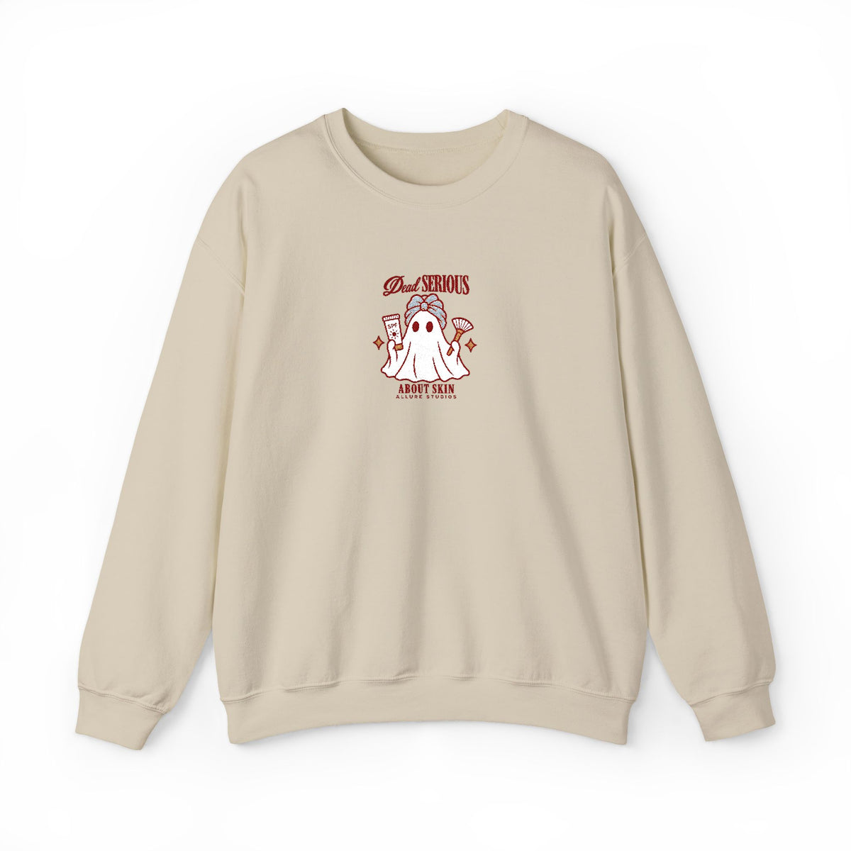 Dead Serious About Skin Embroidered Crewneck