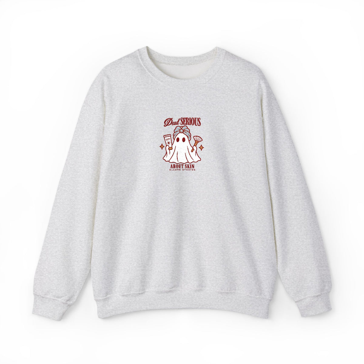 Dead Serious About Skin Embroidered Crewneck