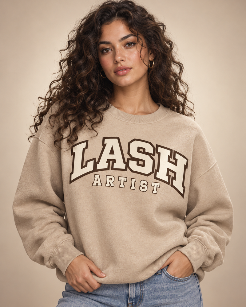 Lash Artist Crewneck - Sand