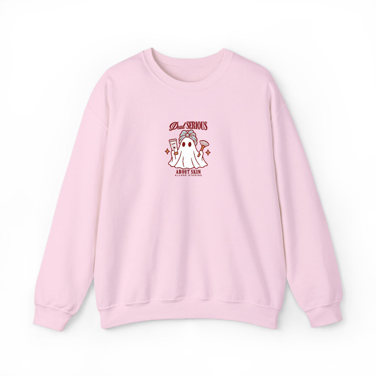 Dead Serious About Skin Embroidered Crewneck