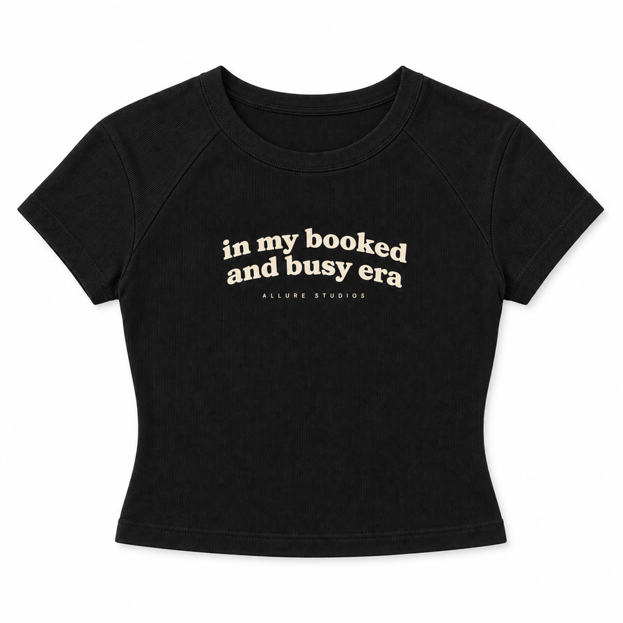 In My Booked and Busy Era Baby Tee