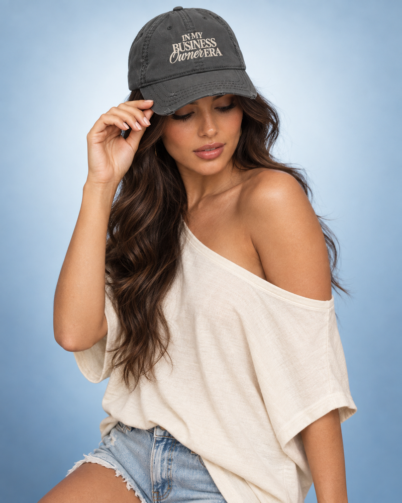 In My Business Owner Era Distressed Cap